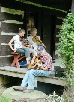 Joe Coe and fiddlers