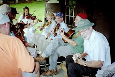 Jamming on the porch