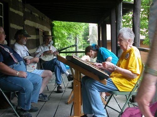 jamming on the porch